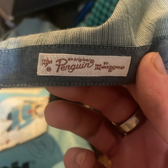 Original Penguin (heritage slim fit) casual button down, green, collared shirt. - Picture 2 of 8